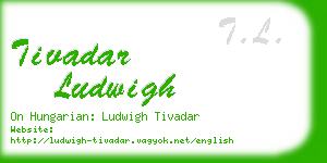tivadar ludwigh business card